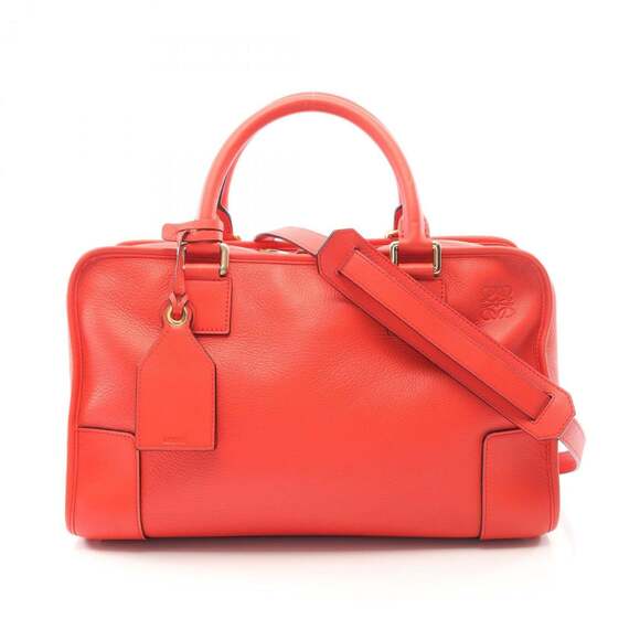 Loewe Amazona 36 Handbag Leather Women's Red 352 30 N22